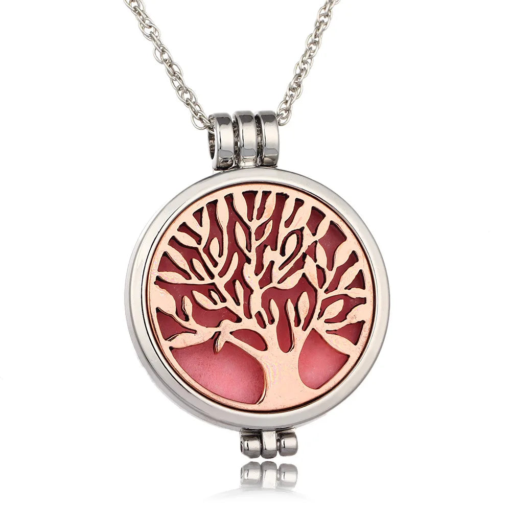 Tree of Life Aromatherapy Diffuser Necklace – Premium Stainless Steel Locket