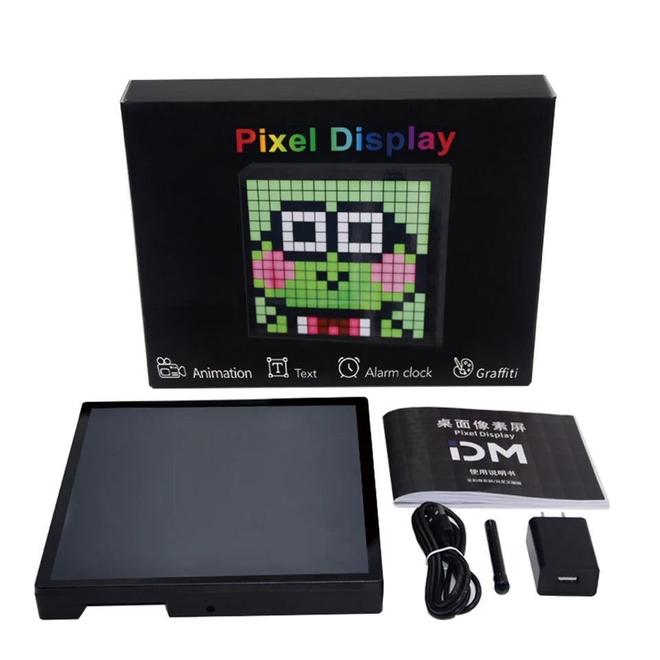 Smart LED Pixel Display - Bluetooth App Controlled RGB Matrix Board with DIY Animations & Nightlight Mode