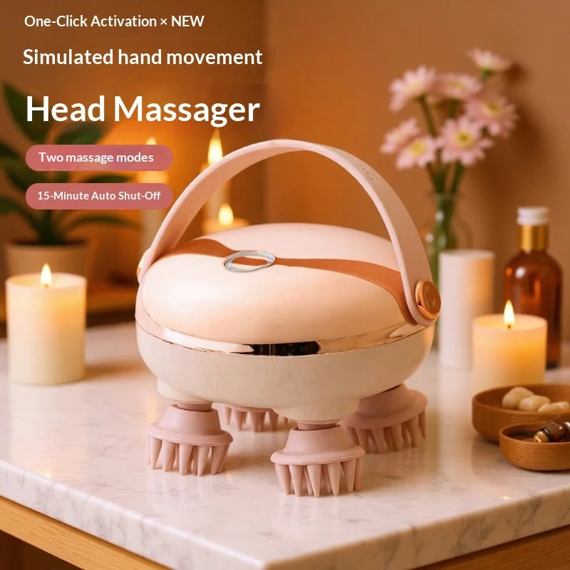 Electric Red Light Therapy Head Massager for Stress & Acupoint Relief for RV & Home