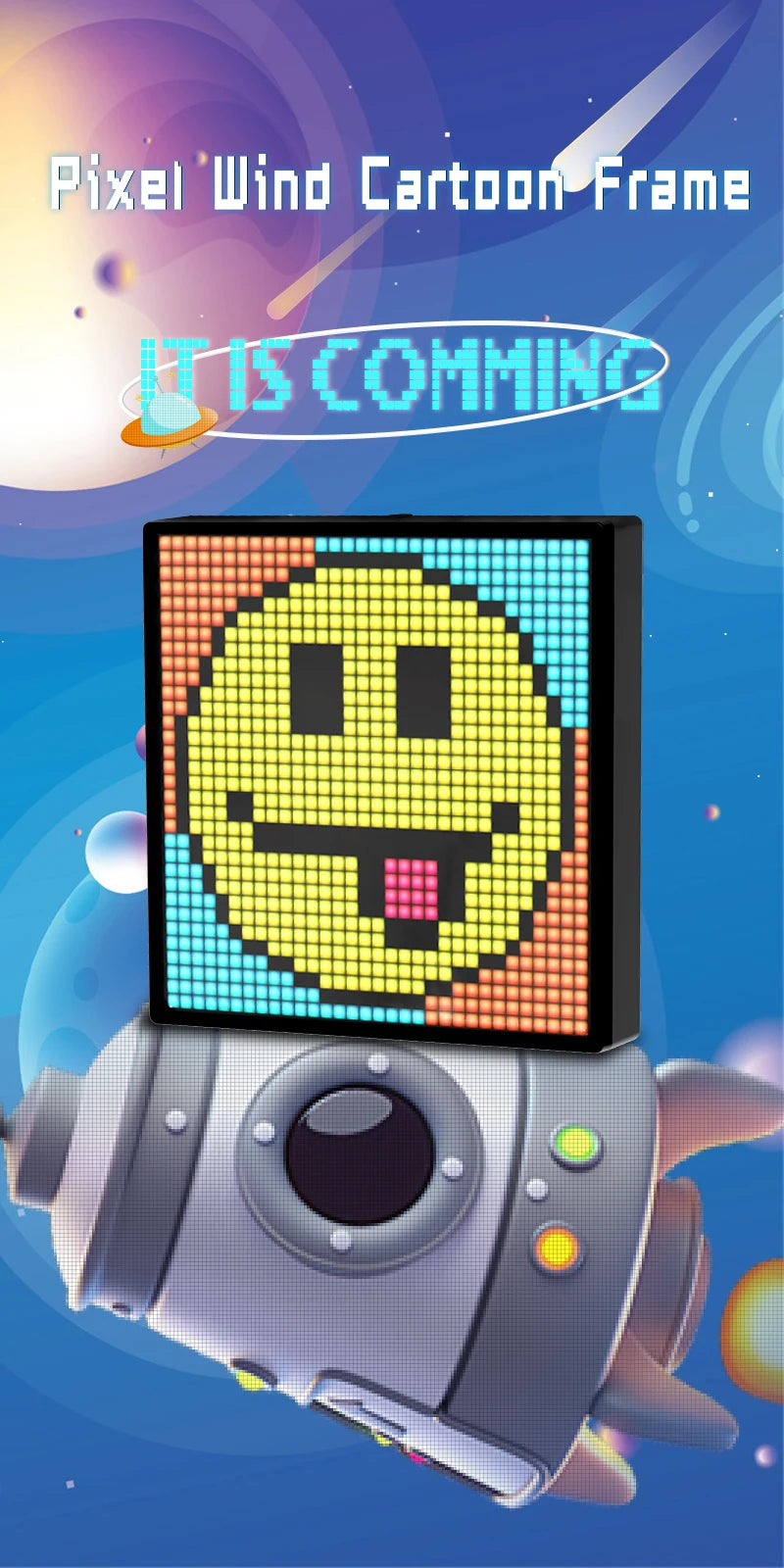 Smart LED Pixel Display - Bluetooth App Controlled RGB Matrix Board with DIY Animations & Nightlight Mode