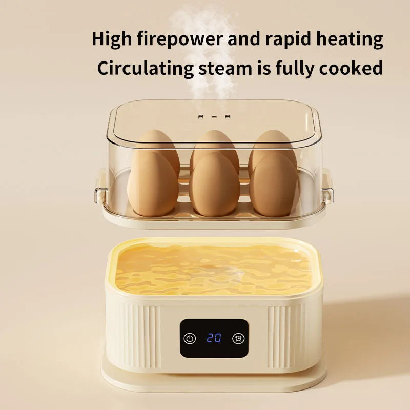2-Tier Rapid Egg Cooker & Multi-Purpose Steamer - 6 Egg Capacity