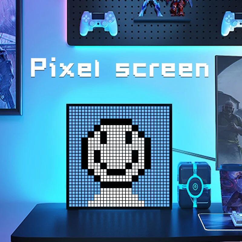 Smart LED Pixel Display - Bluetooth App Controlled RGB Matrix Board with DIY Animations & Nightlight Mode