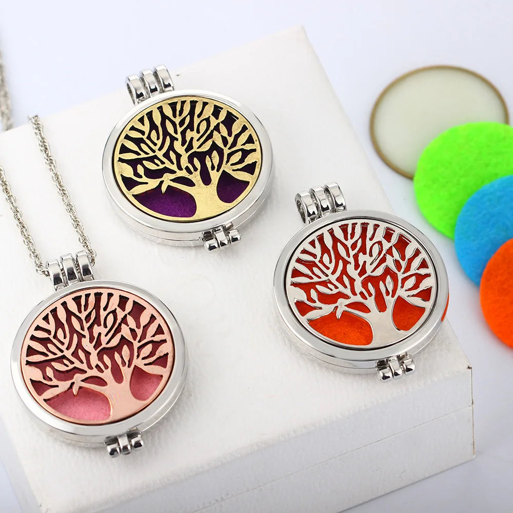 Tree of Life Aromatherapy Diffuser Necklace – Premium Stainless Steel Locket